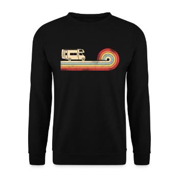 Camping Motorhome Retro - Unisex Pullover - Schwarz - Vorne - Alina (178cm) & Michal (187cm)