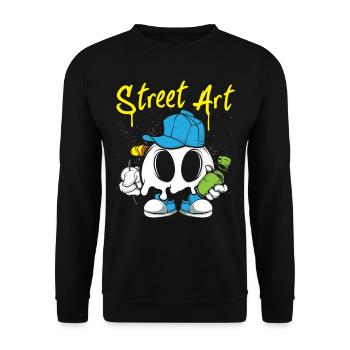 Street Art Grafitti Artists - Unisex Sweatshirt - black - Front - Alina (178cm) & Michal (187cm)