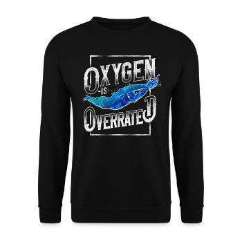 Swimming Swimmer Swim Oxygen Is - Unisex Sweatshirt - black - Front - Alina (178cm) & Michal (187cm)