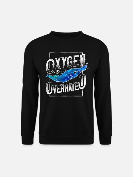 Swimming Swimmer Swim Oxygen Is - Unisex Pullover - Schwarz