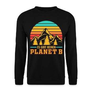 Klimawandel es gibt keinen Planet B - Unisex Pullover - Schwarz - Vorne - Alina (178cm) & Michal (187cm)