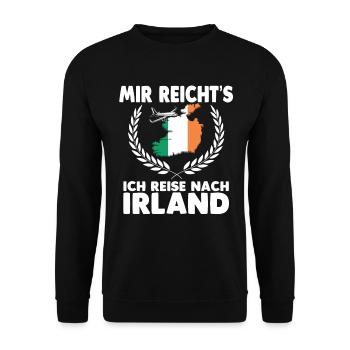 Mir reichts ich reise nach IrlandMir reichts ich r - Unisex Pullover - Schwarz - Vorne - Alina (178cm) & Michal (187cm)