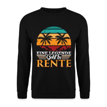 Rentner eine Legende geht in Rente - Unisex Pullover - Schwarz - Vorne - Alina (178cm) & Michal (187cm)