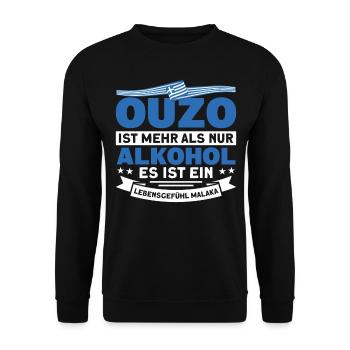 Grieche Griechenland Kos Geschenk - Unisex Pullover - Schwarz - Vorne - Alina (178cm) & Michal (187cm)