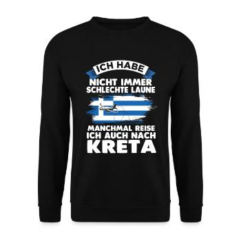 Crète Grèce Cadeau - Sweat-shirt Unisexe - noir - Devant - Alina (178cm) & Michal (187cm)