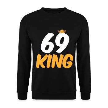 69th birthday 69 years old 69 years - Unisex Sweatshirt - black - Front - Alina (178cm) & Michal (187cm)