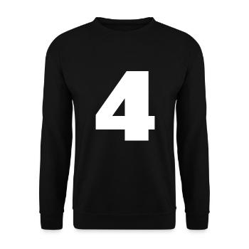 Number 4 Capital letters monogram - Unisex Sweatshirt - black - Front - Alina (178cm) & Michal (187cm)