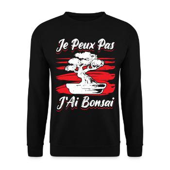 Bonsai Humour Bonsai Japonais - Sweat-shirt Unisexe - noir - Devant - Alina (178cm) & Michal (187cm)