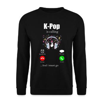 K-Pop - Sweat-shirt Unisexe - noir - Devant - Alina (178cm) & Michal (187cm)