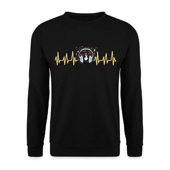 K-Pop Musique Coréenne Cadeau Corée du Sud Corée Pop - Sweat-shirt Unisexe - noir - Devant - Alina (178cm) & Michal (187cm)