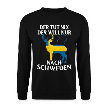 Schweden - Unisex Pullover - Schwarz - Vorne - Alina (178cm) & Michal (187cm)