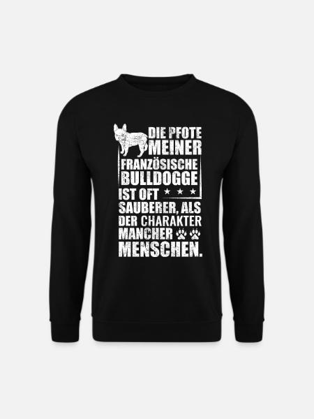 Französische Bulldogge lustige Geschenkideen - Unisex Pullover - Schwarz