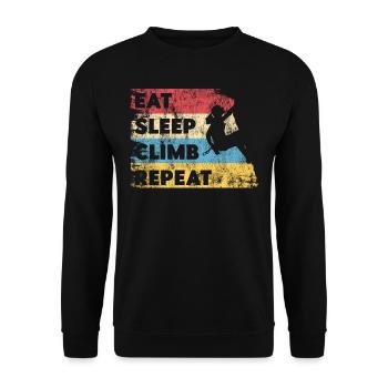 Rock Climbing Climber Vintage Girl - Sweat-shirt Unisexe - noir - Devant - Alina (178cm) & Michal (187cm)
