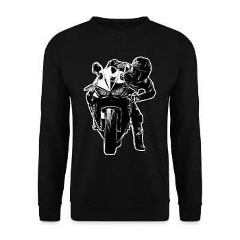 Motorcycle Motorcycles Motorcyclist Biker Lifestyle - Unisex Sweatshirt - black - Front - Alina (178cm) & Michal (187cm)