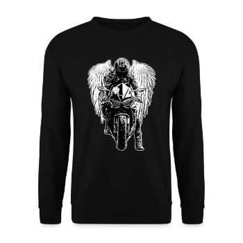 Motorcycle motorcycles motorcyclist biker lifestyle - Unisex Sweatshirt - black - Front - Alina (178cm) & Michal (187cm)