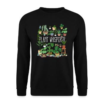 Plant Whisperer - Unisex Pullover - Schwarz - Vorne - Alina (178cm) & Michal (187cm)