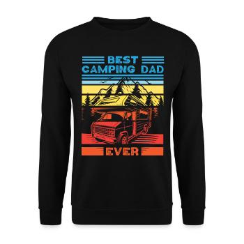 Best Camping Dad Ever Motorhome - Unisex Pullover - Schwarz - Vorne - Alina (178cm) & Michal (187cm)