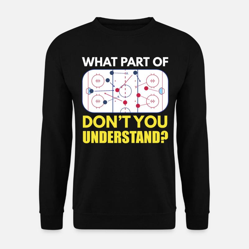 Eishockey Trainer Trainingsboard Theorie - Unisex Pullover - Schwarz