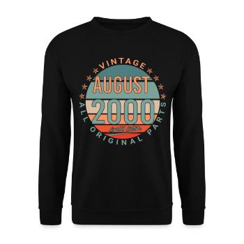 In August 2000 Vintage Gift Idea - Unisex Sweatshirt - black - Front - Alina (178cm) & Michal (187cm)