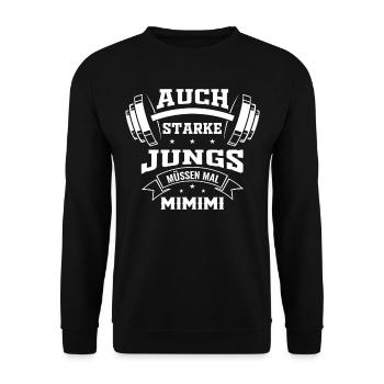 Lustiges Fitness Workout Fitnessstudio Design - Unisex Pullover - Schwarz - Vorne - Alina (178cm) & Michal (187cm)