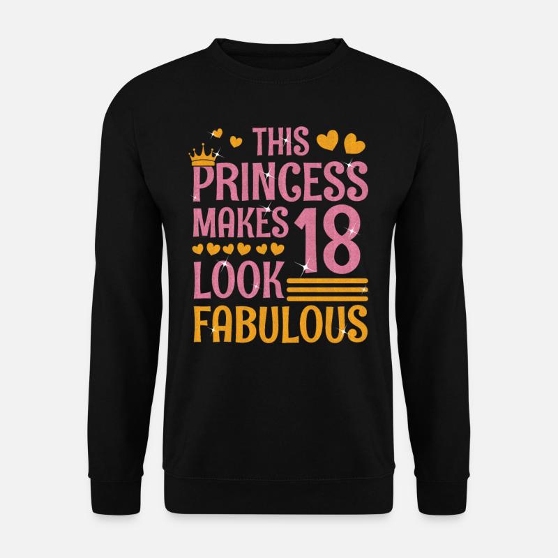 18.Geburtstag Königin 18 Jahre Achtzehn - Unisex Pullover - Schwarz