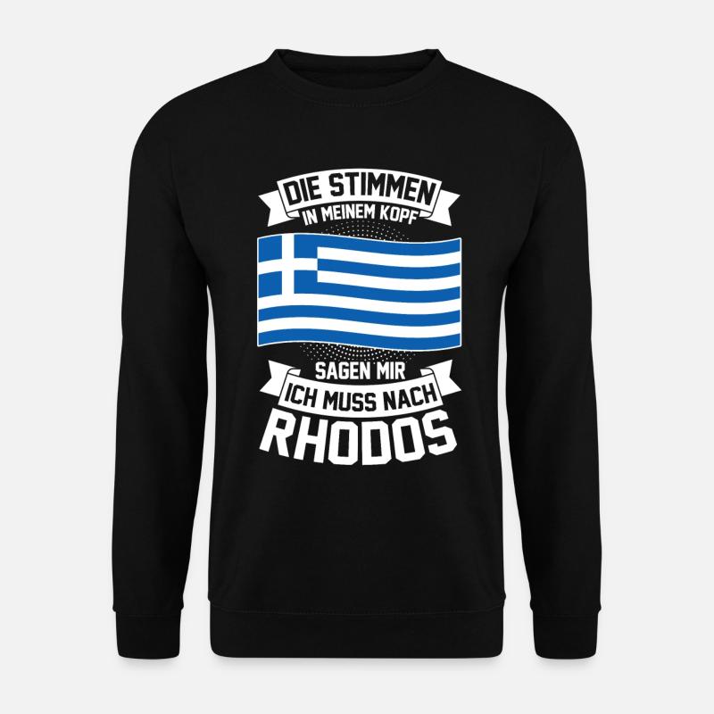 Rhodos Griechenland Griechen - Unisex Pullover - Schwarz