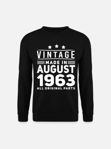 Vintage Im August 1963 - Unisex Pullover - Schwarz