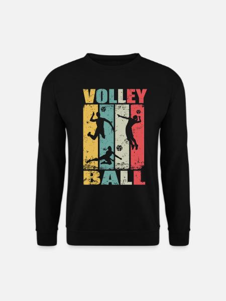 Retro Volleyball Beach Volleyball Volleyballer - Unisex Pullover - Schwarz