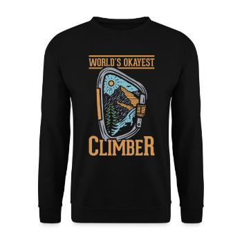 Rock Climbing Climber Carabiner - Sweat-shirt Unisexe - noir - Devant - Alina (178cm) & Michal (187cm)
