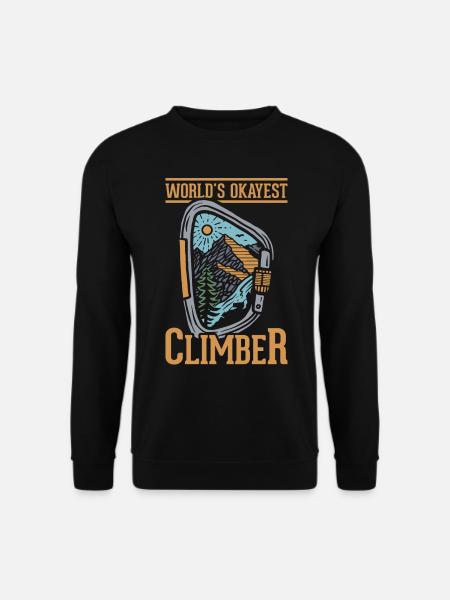 Rock Climbing Climber Carabiner - Unisex Sweatshirt - black