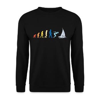 Sailing Sailboat Evolution - Sweat-shirt Unisexe - noir - Devant - Alina (178cm) & Michal (187cm)