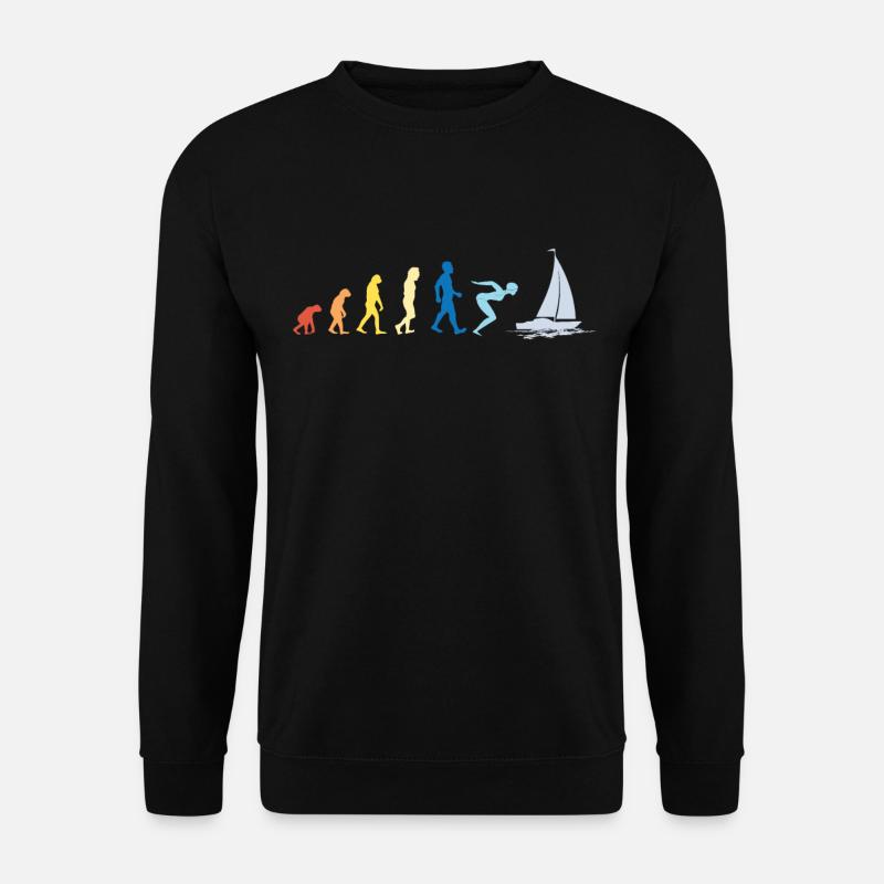 Sailing Sailboat Evolution - Sweat-shirt Unisexe - noir