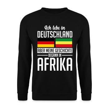 Deutschland Afrikaner Afrikanisch Afrika - Unisex Pullover - Schwarz - Vorne - Alina (178cm) & Michal (187cm)