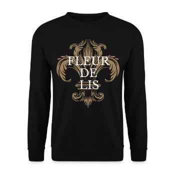 Fleur de Lis - Unisex Sweatshirt - black - Front - Alina (178cm) & Michal (187cm)