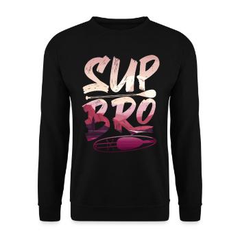 SUP Paddleboard Girl Sup Bro - Unisex Sweatshirt - black - Front - Alina (178cm) & Michal (187cm)