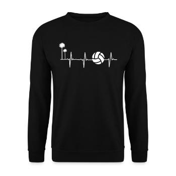 Volley-ball Heartbeat - Beach Volleyball battement de cœur - Sweat-shirt Unisexe - noir - Devant - Alina (178cm) & Michal (187cm)