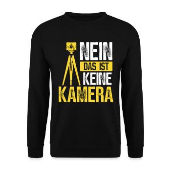 Vermessungstechniker Das ist keine Kamera - Unisex Pullover - Schwarz - Vorne - Alina (178cm) & Michal (187cm)