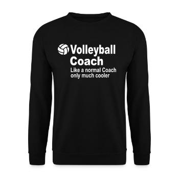Volleyball Coach - Beach Volleyball Coach - Unisex Sweatshirt - black - Front - Alina (178cm) & Michal (187cm)