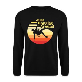 Rock Climbing Climber Girl Retro - Sweat-shirt Unisexe - noir - Devant - Alina (178cm) & Michal (187cm)