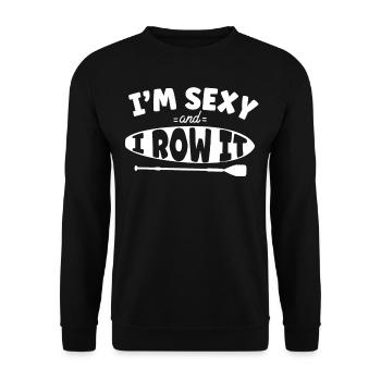 SUP Paddleboard Girl I'm Sexy and - Unisex Pullover - Schwarz - Vorne - Alina (178cm) & Michal (187cm)