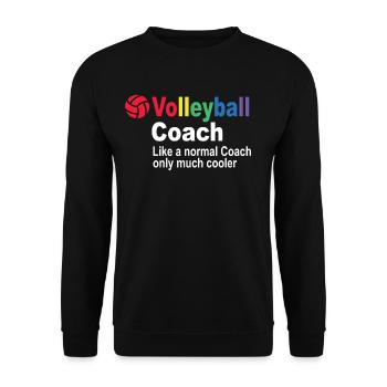 Beach Volleyball Coach - Volleyball Coach - Unisex Sweatshirt - black - Front - Alina (178cm) & Michal (187cm)