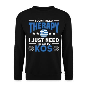 Grieche Kos Griechenland Geschenk - Unisex Pullover - Schwarz - Vorne - Alina (178cm) & Michal (187cm)