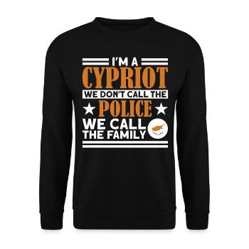 Zyprioten Zyprer Zypern Geschenk - Unisex Pullover - Schwarz - Vorne - Alina (178cm) & Michal (187cm)