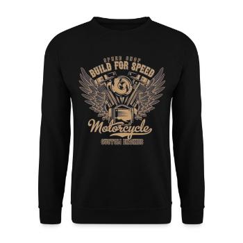 Chopper Bobber moto . Motocyclistes . Biker - Sweat-shirt Unisexe - noir - Devant - Alina (178cm) & Michal (187cm)
