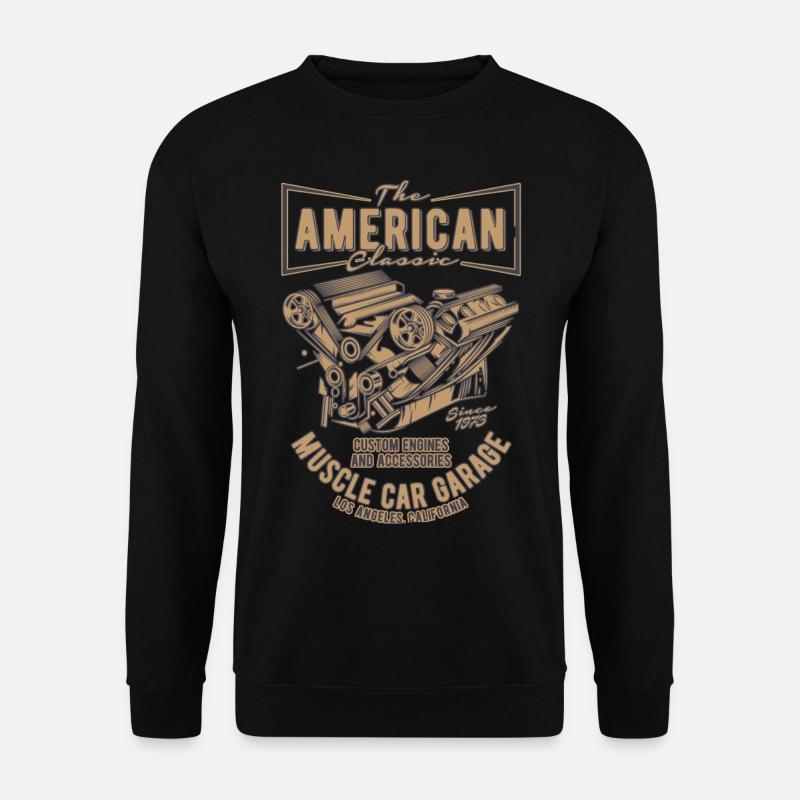 Muscle Car / V8 / Hot Rod / V8 Engine / V8 Sound - Unisex Pullover - Schwarz