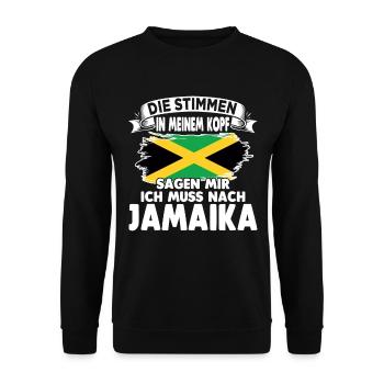 Jamaikaner Raggae Jamaika - Unisex Pullover - Schwarz - Vorne - Alina (178cm) & Michal (187cm)