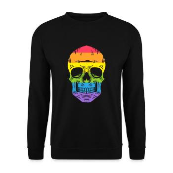 LGBT Schwul Gay Pride CSD Lesbe Homosexuell Lesbe - Unisex Pullover - Schwarz - Vorne - Alina (178cm) & Michal (187cm)