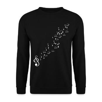 Musik Symbol - Unisex Pullover - Schwarz - Vorne - Alina (178cm) & Michal (187cm)