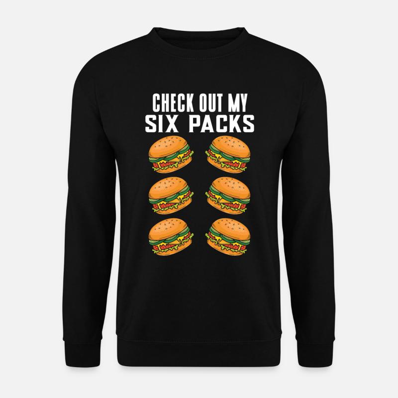 Six Pack Burger - Sweat-shirt Unisexe - noir