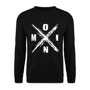 norddeutsche sprüche - Unisex Pullover - Schwarz - Vorne - Alina (178cm) & Michal (187cm)
